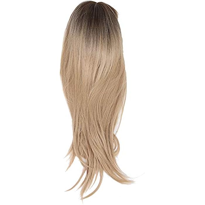DILLARDS Lady Wig Front Lace Wigs Bangs Long Straight Blond Hair Fashionable Cosplay Party Stylish Synthetic Heat Resistant Fiber Hair For Women 70C - Image 2